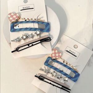 Blue and Pink Kids Hair Accessory Set